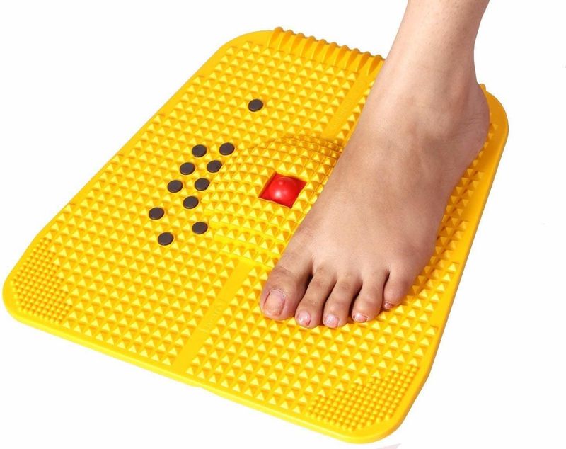 Curify ACUPRESSURE MAGNETIC ACUPRESSURE MAGNETIC FOOT RELIEF MAT BLOOD CIRCULATION MASSAGER STRESS RELIEF Massager (Yellow) - Image 5