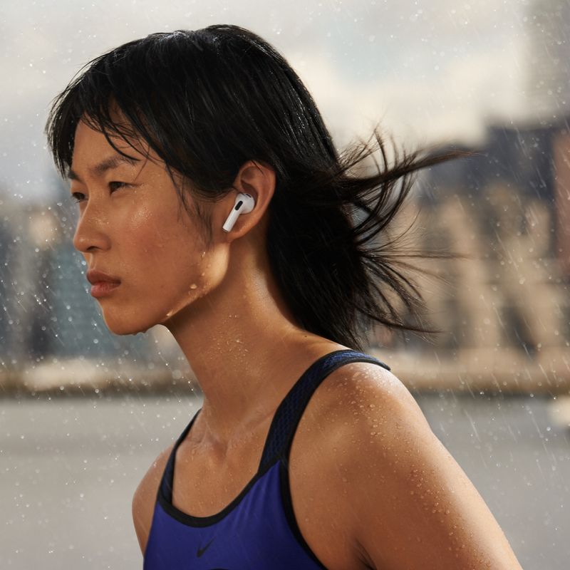 Apple AirPods (3rd generation) with Lightning Charging Case Bluetooth Headset (White, True Wireless) - Image 5