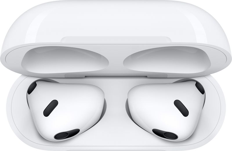 Apple AirPods (3rd generation) with Lightning Charging Case Bluetooth Headset (White, True Wireless) - Image 4