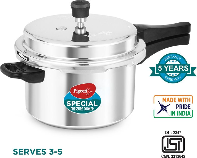 Pigeon SPECIAL 5 L Induction Bottom Pressure Cooker (Aluminium) - Image 8
