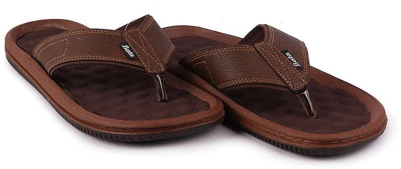 Bata Men Slippers (Brown , 8) - Image 6
