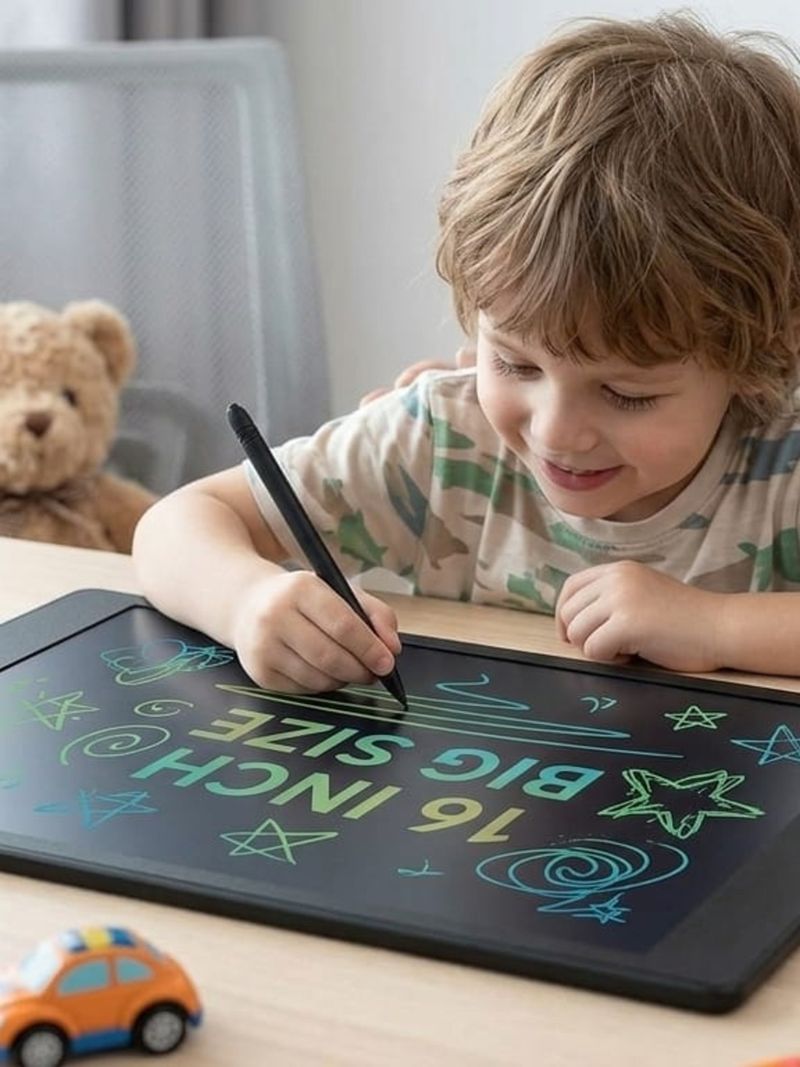 Glancing 16 inch LCD Writing Pad ,Writing Tablet (Multicolor, Black) - Image 7
