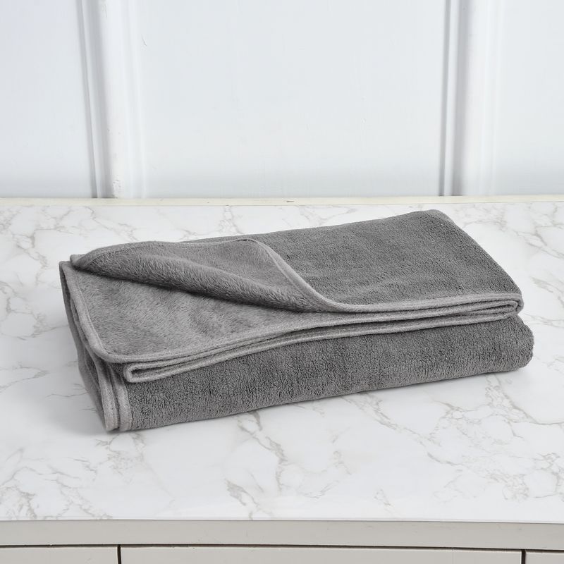 Cotton Bolls Textiles Microfiber 340 GSM Bath Towel (Pack of 2) - Image 6
