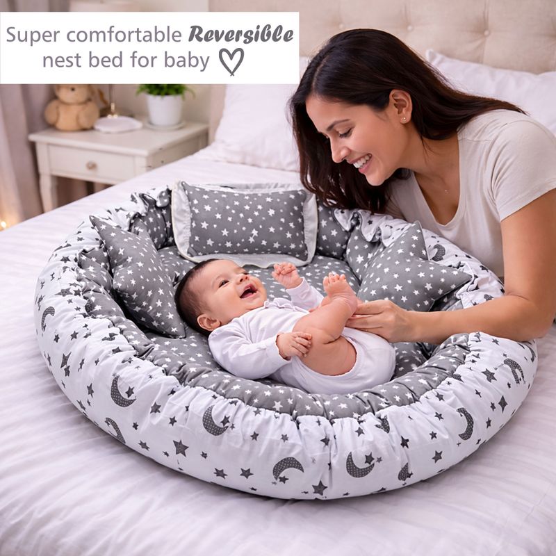 Miss & Chief Cotton Baby Bedding Set Multicolor with Mattress, Pillow - Image 8