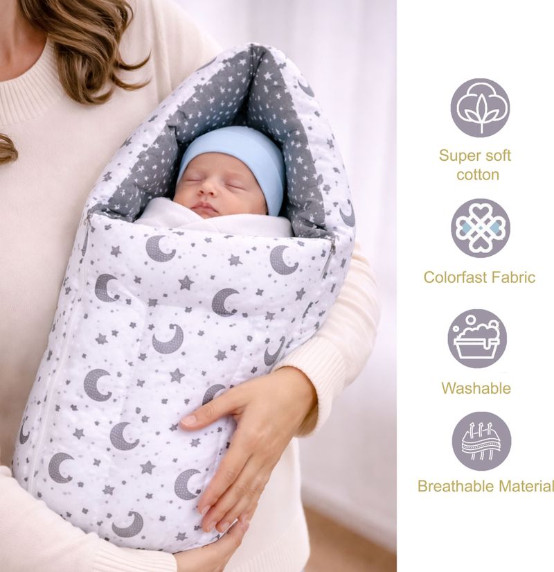 Miss & Chief Cotton Baby Bedding Set Multicolor with Mattress, Pillow - Image 6