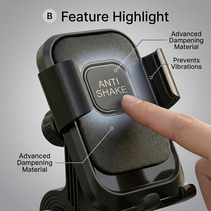 ORVIO Bike Mobile Holder XY-088 | 360Â° Rotatable Bike Mobile Holder (Black) - Image 8