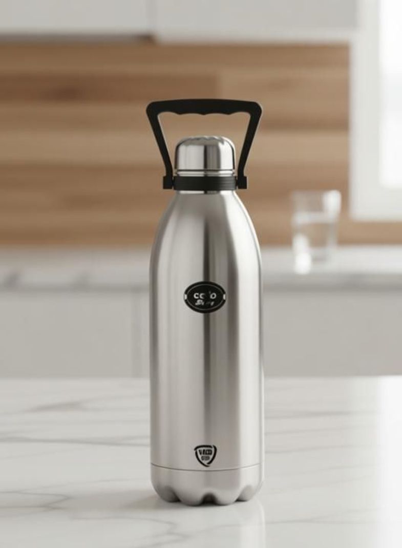 cello 24 hr hot and cold swift 2000 ml Steel Flask (Pack of 1, Silver) - Image 7