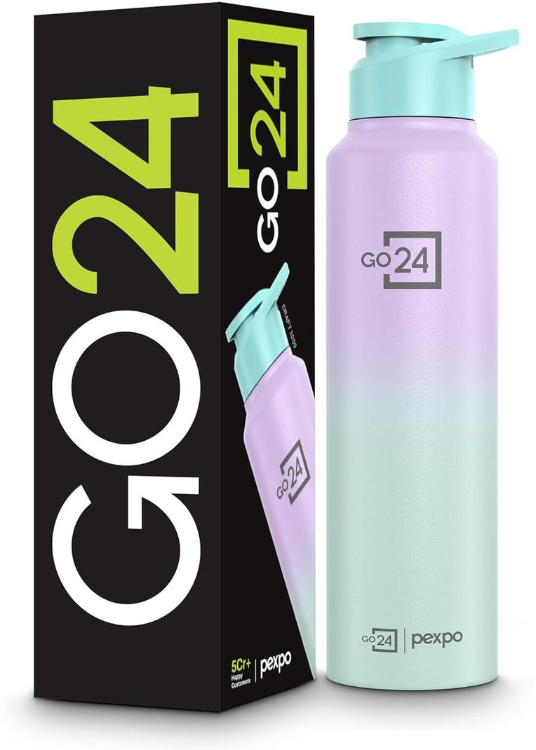Go24 Stainless Steel Sport/Fridge/Gym/Home/School with Sipper Cap Craft Pro 950 ml Stainless Steel Bottle (Pack of 1, Green) - Image 5