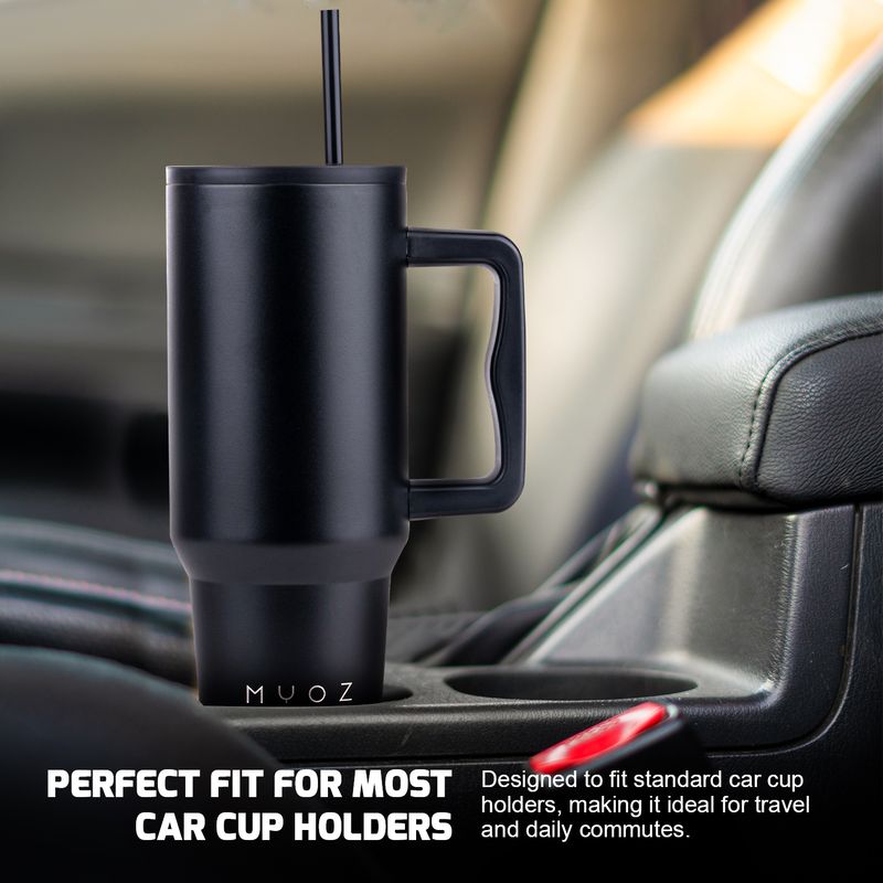 MYOZ 1201 ml Stainless Steel Vacuum Insulated Tumbler (Black) - Image 8