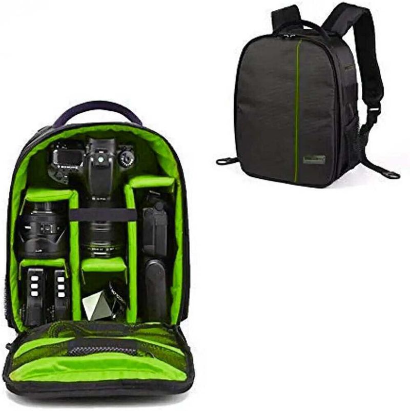 PROUDME DSLR Camera Bag Camera Bag (Black, Green) - Image 5