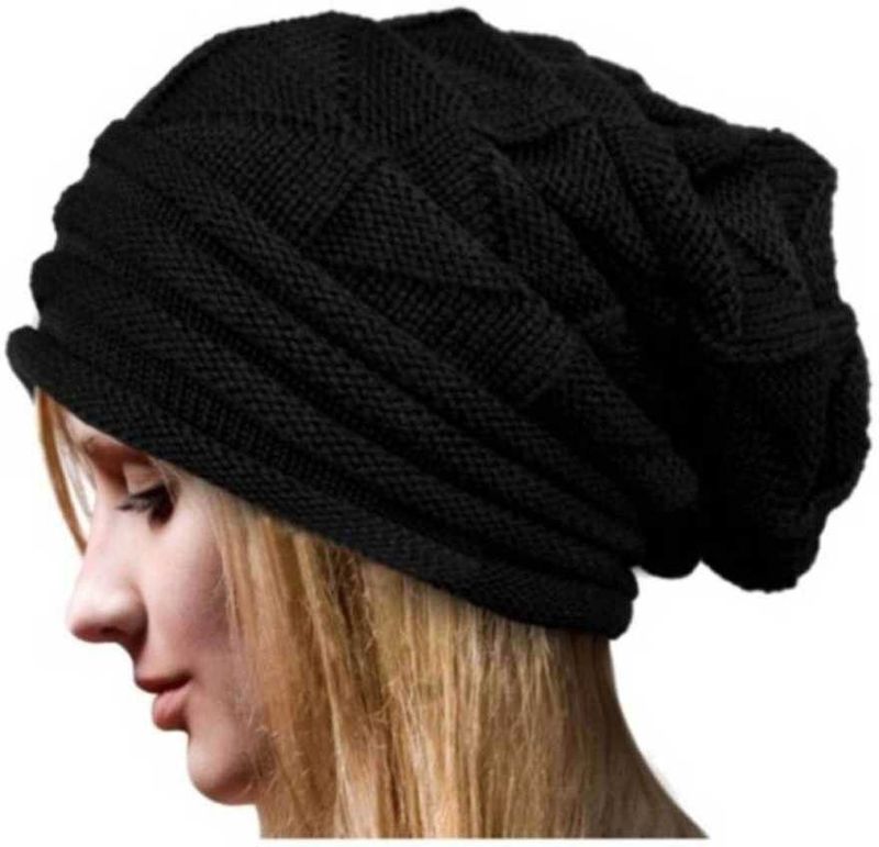Trendsetterz Embroidered, Self Design, Solid Beanie - Image 7