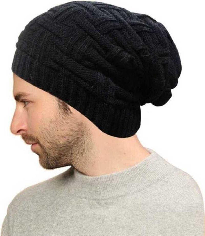 Trendsetterz Embroidered, Self Design, Solid Beanie - Image 5