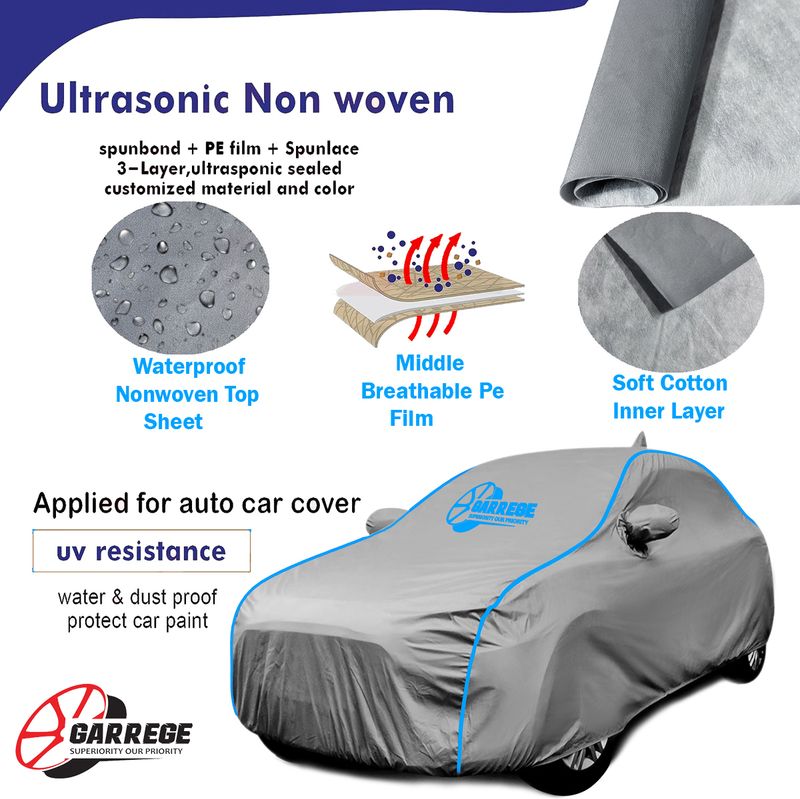 GARREGE Maruti Suzuki Swift Dzire, Dzire, Swift Dzire AMT VDI Diesel Body Cover (Grey, For 2022, 2023, 2024 Models) - Image 7