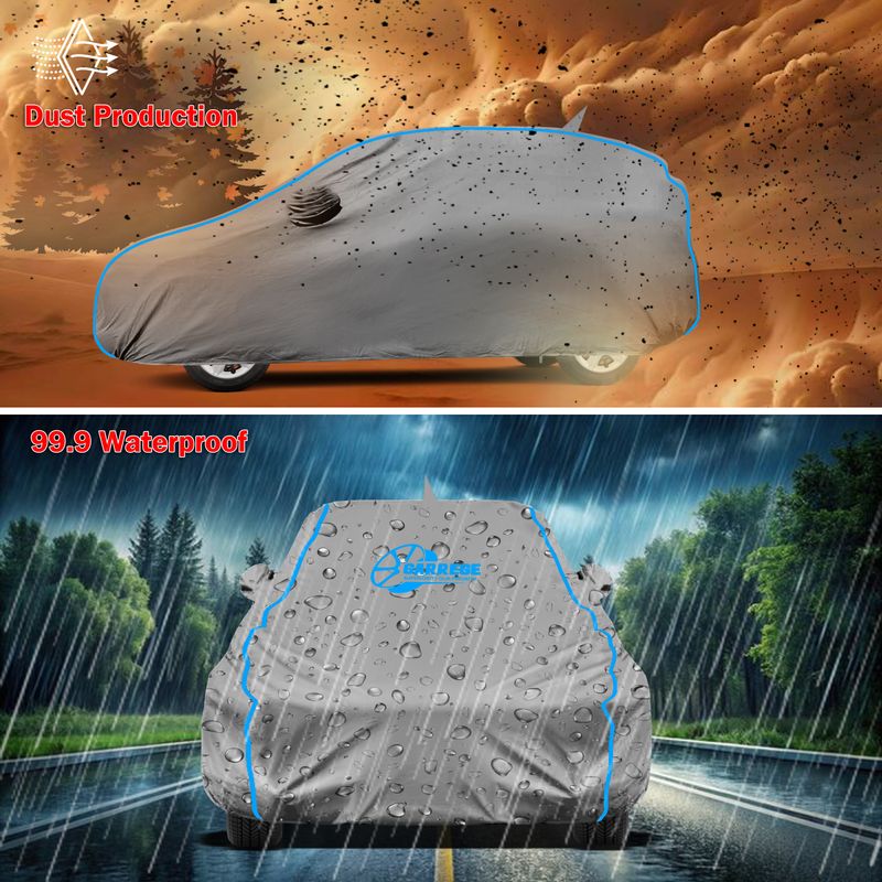 GARREGE Maruti Suzuki Swift Dzire, Dzire, Swift Dzire AMT VDI Diesel Body Cover (Grey, For 2022, 2023, 2024 Models) - Image 5