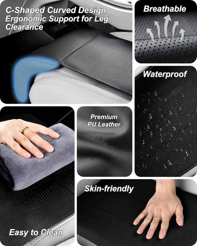KVVTRADES Adjustable Leg Rest for Car Seat Black - Image 7