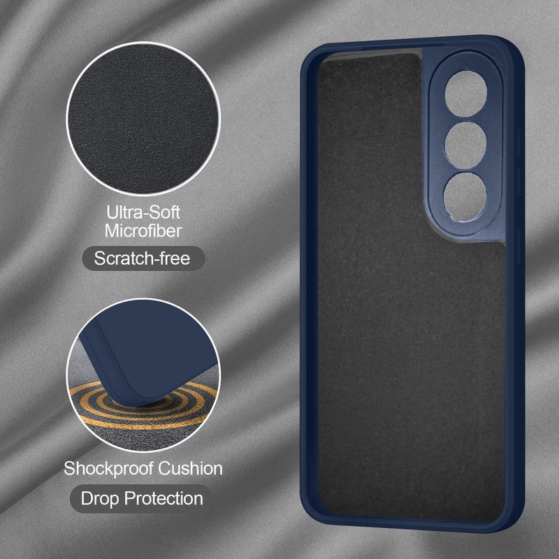 Innovex Back Cover for Oppo K12X 5G Soft Silicone Shockproof, Flexible, Slim & Protective Case (Blue, Camera Bump Protector, Silicon, Pack of: 1) - Image 4