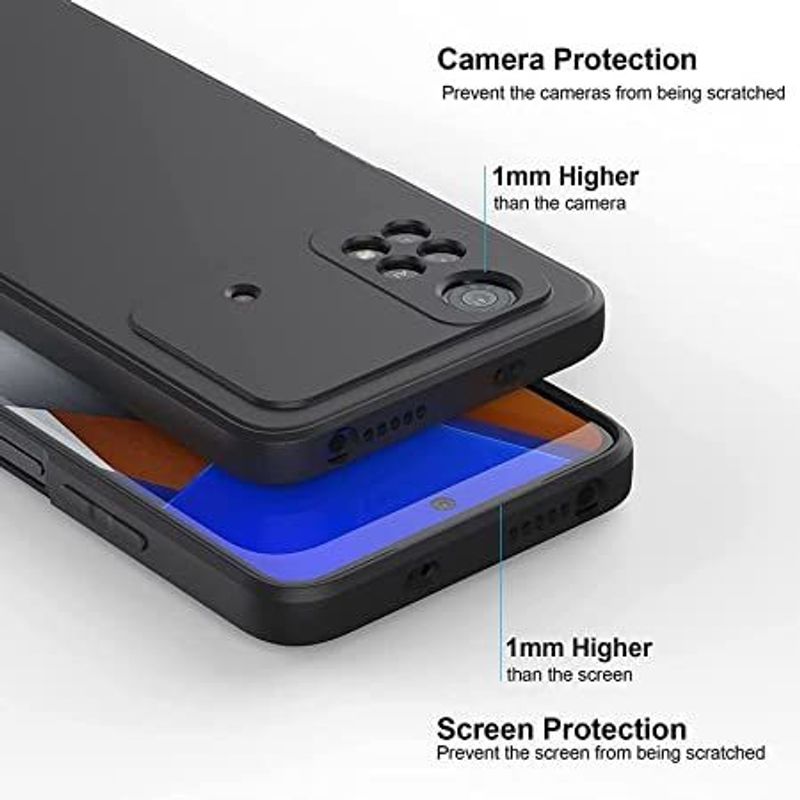 Caseline Back Cover for POCO M4 Pro 4G, Black, Grip Case, Silicon, - Image 4