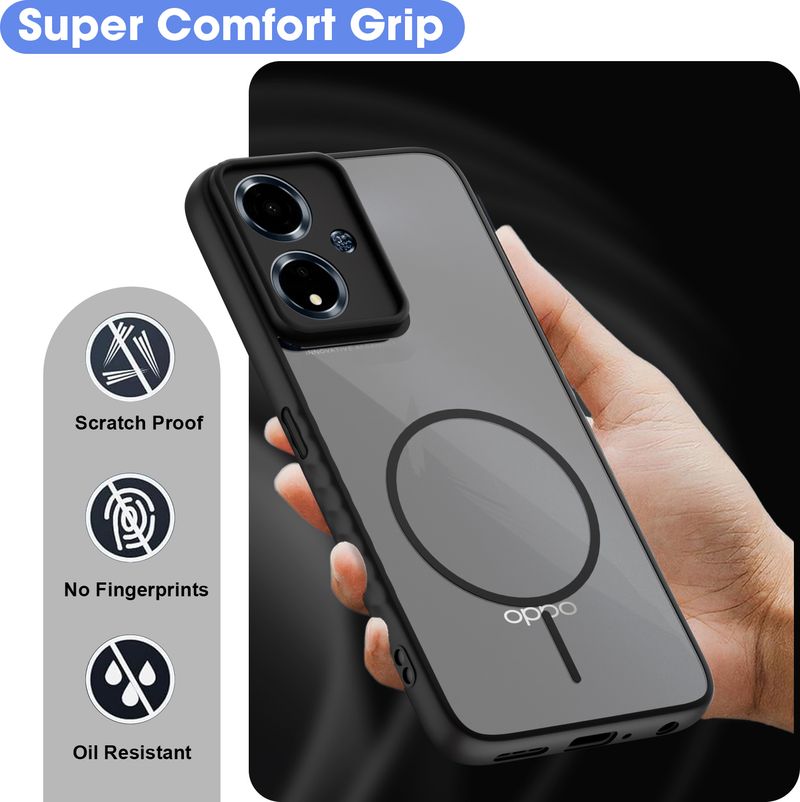 KartV Back Cover for Oppo A59 5G (Black) - Image 5