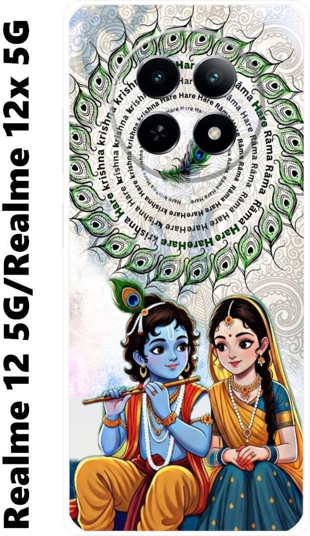 Doromi Back Cover for Realme 12 5G/12x 5G Radha Krishna White - Image 2
