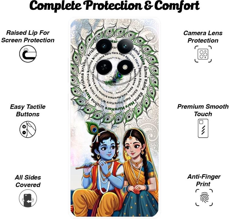 Doromi Back Cover for Realme 12 5G/12x 5G Radha Krishna White - Image 6
