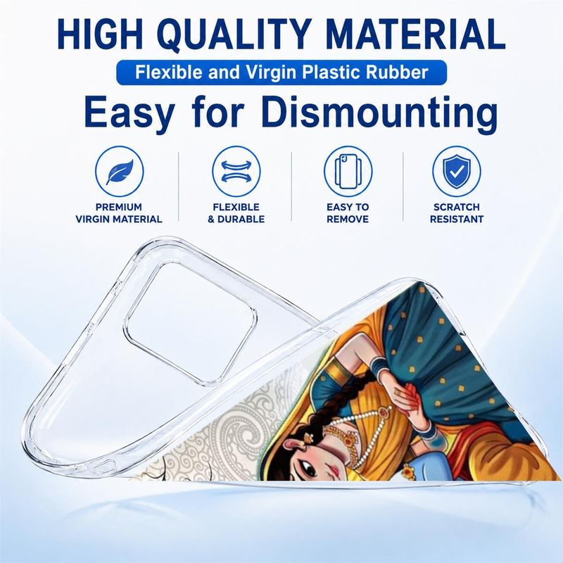 Doromi Back Cover for Realme 12 5G/12x 5G Radha Krishna White - Image 3
