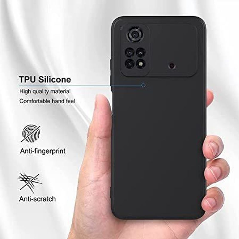 Caseline Back Cover for POCO M4 Pro 4G, Black, Grip Case, Silicon, - Image 6