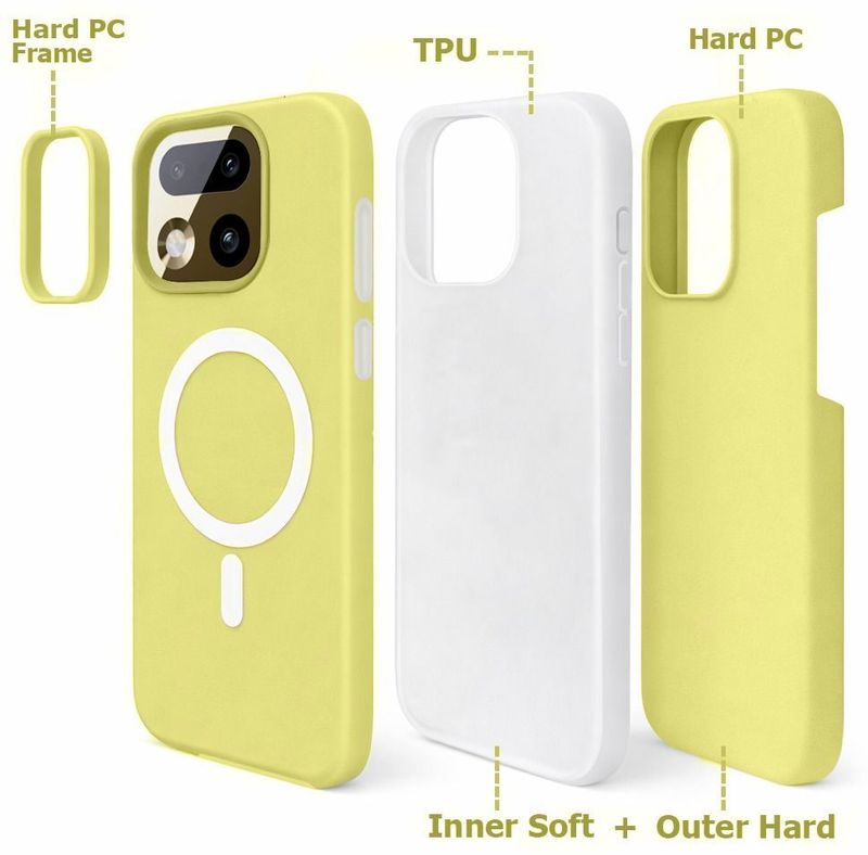 Luxecase Back Cover for OPPO A5 Pro 5G (Yellow, Shock Proof, Polycarbonate, Pack of: 1) - Image 8