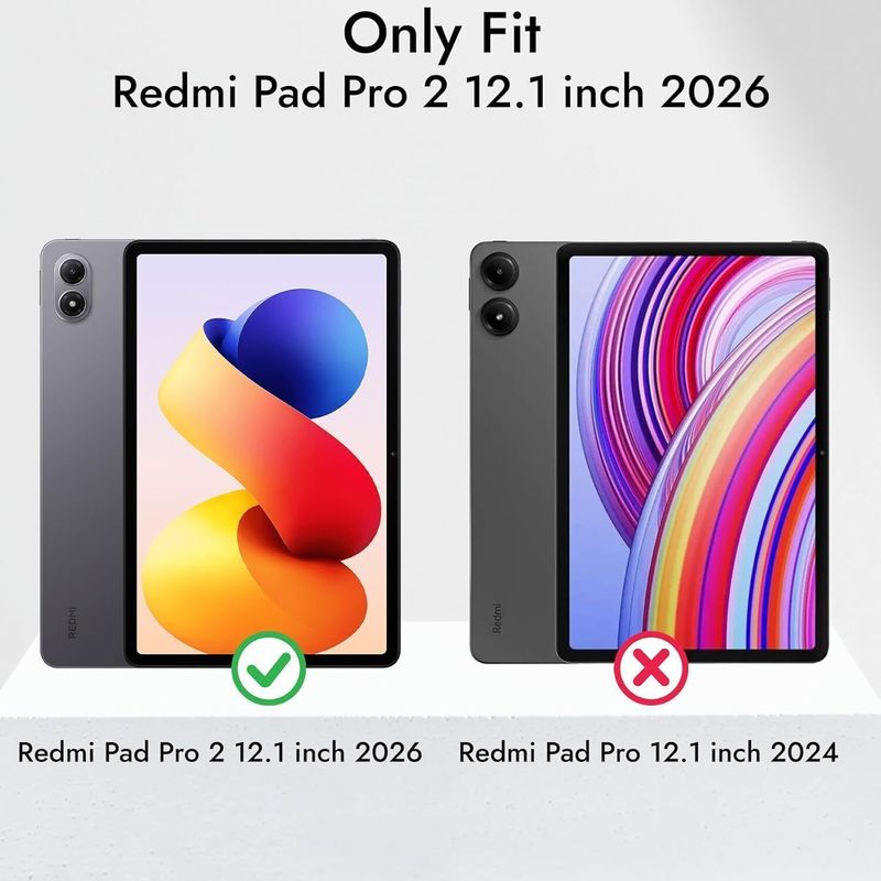 AGEIS Flip Cover for Redmi Pad 2 Pro 5G 12.1 inches (Black, Shock Proof, Rubber, Pack of: 1) - Image 4