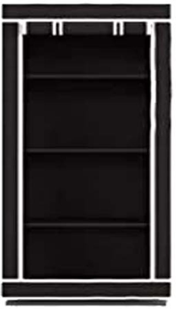 Attache Carbon Steel Collapsible Wardrobe (Finish Color - BLACK, DIY(Do-It-Yourself)) - Image 2