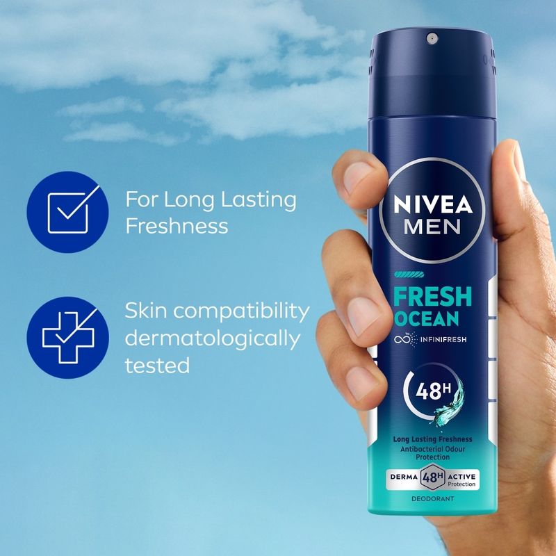 Nivea Men Fresh Ocean Deodorant Spray 150ml - Image 7