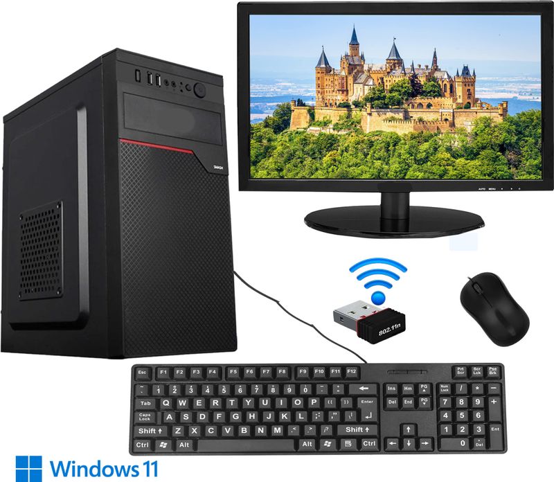 INTECHVISION Intel Core i3 (8 GB / 500 GB / Windows 10) Assembled Desktop Computer (19 inch Display) - Image 2