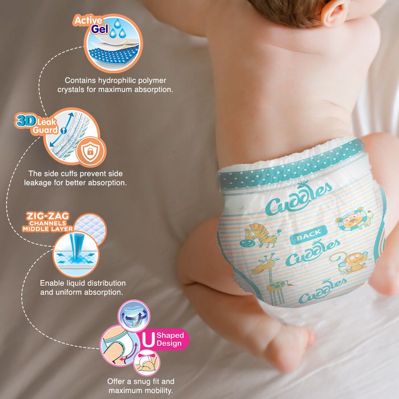 Cuddles - Super Pants 2X Softer Super Dry (Pack of 2) Pant Diapers - M (144 Pieces) - Image 7