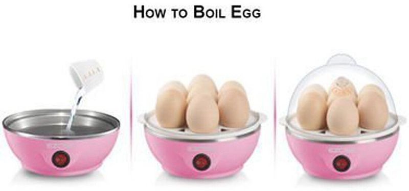 GHE UZAEB46 Electric Egg Boiler, 6 Eggs, Pink - Image 4