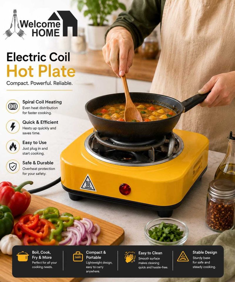 Welcome Home Y_Single_Coil-148 Electric Cooking Heater - Image 5