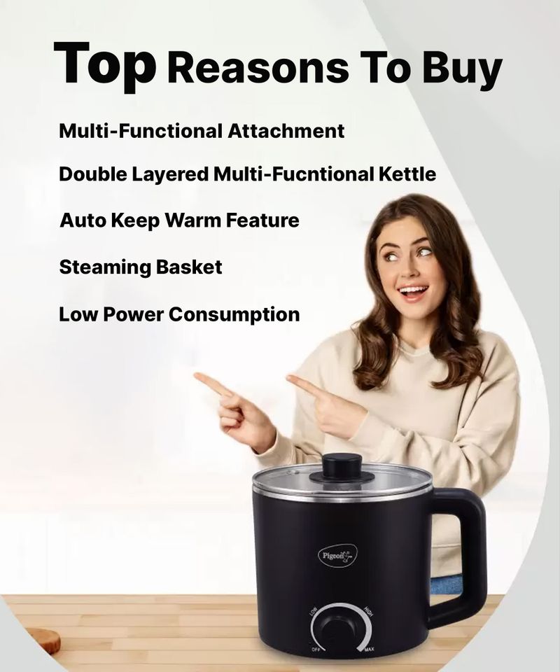 Pigeon 19003956 Electric Kettle (1.5 L, Black) - Image 6