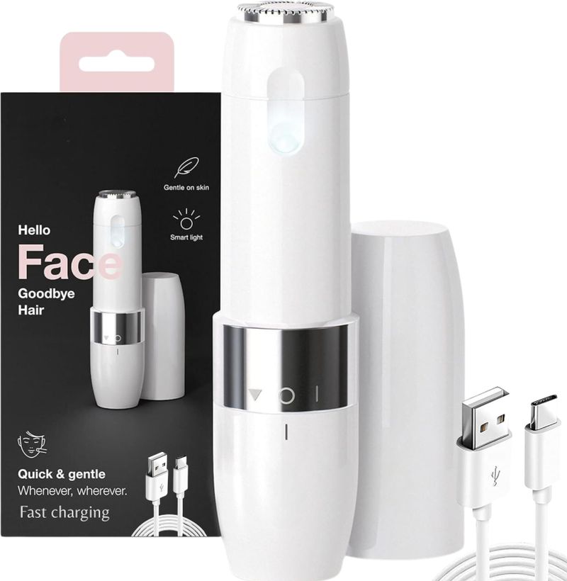 oleander face epilator for women Face Mini Hair Remover FS1100 Cordless for Wome Cordless Epilator (White) - Image 5