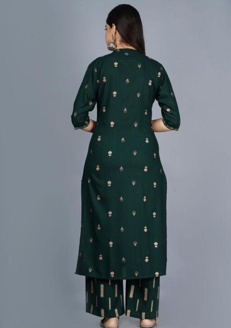 BHOMYA Women Viscose Rayon Kurti Pant Set - Image 7