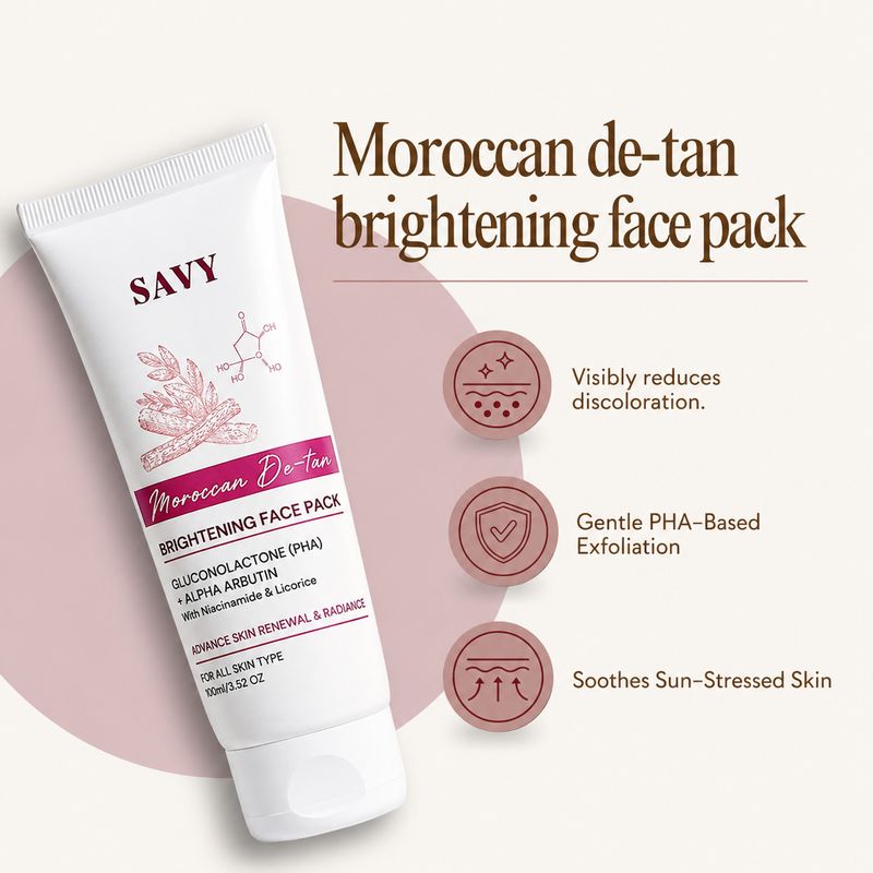 bevola Savy Moroccan De Tan Brightening Face Pack (200 ml) - Image 6
