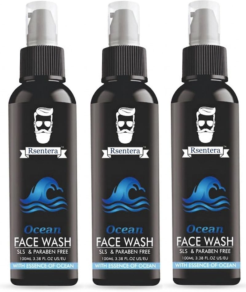 Rsentera Ocean Refresh for Men & Women, Menthol & Liquorice Extract Formula, Hydrating Daily Face Cleanser Face Wash (100 ml) - Image 3