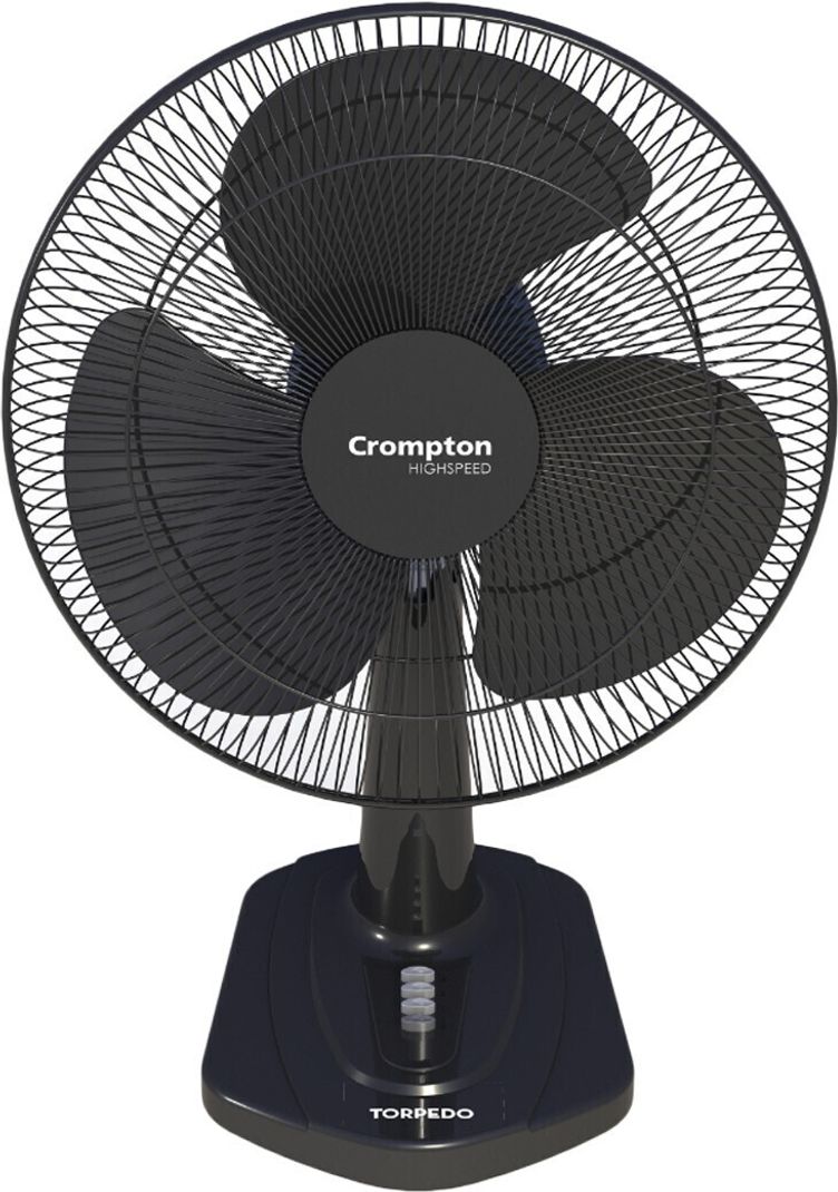 Crompton HS Torpedo 400mm Table Fan, Black - Image 3