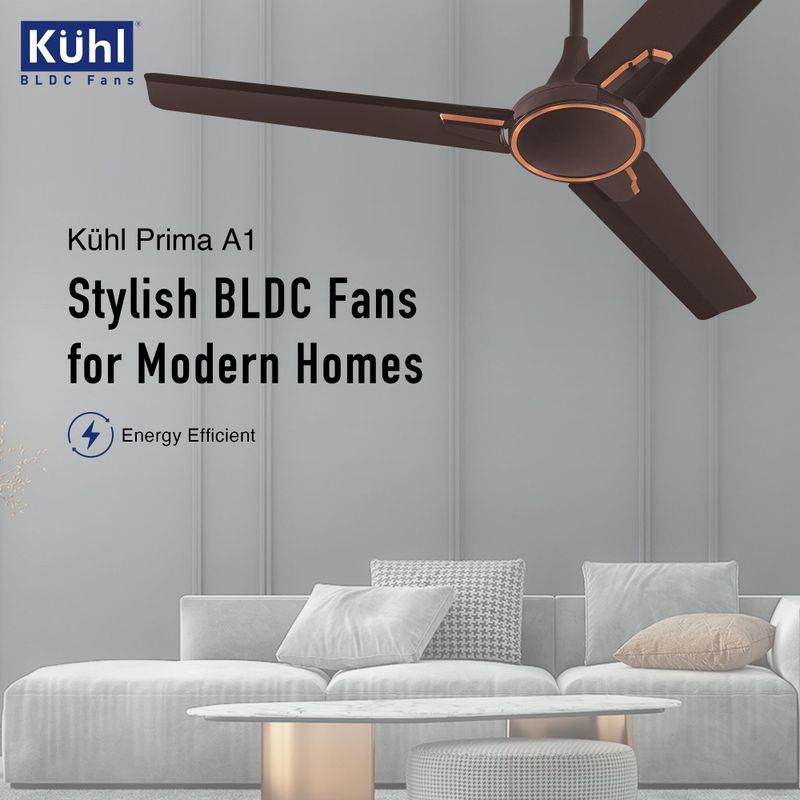 KUHL Prima A1 with 5 Year Warranty Anti Dust 1200 mm Ceiling Fan (5 Star | Espresso | Pack of 1) - Image 6