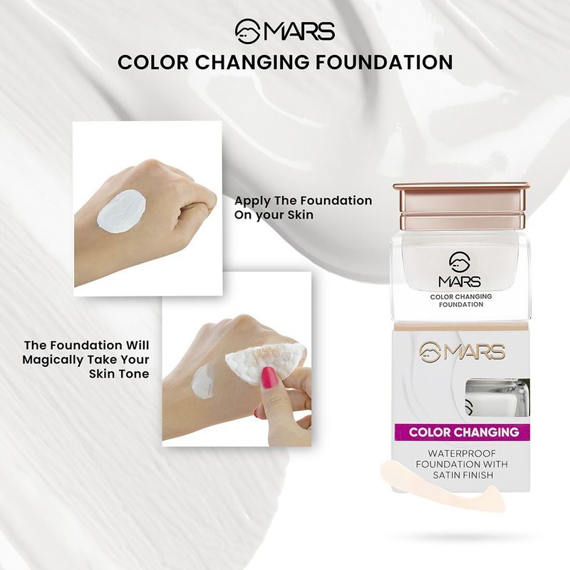 MARS Color Changing Waterproof Satin Finish Foundation (20 ml) - Image 6