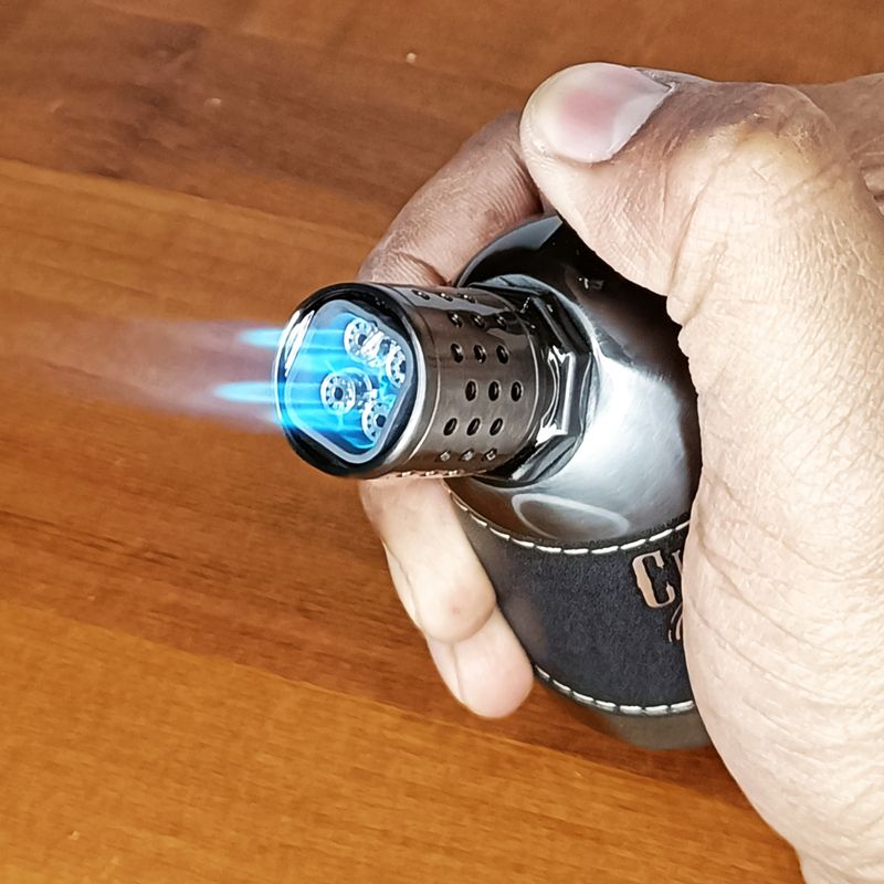 Explorer ⢠Honest 4 Flame Silver Lighter Smoking Refillable Jet Flame Lighters for Camping Kitchen,Men Gift,Refillable Butane Lighter Cigarette Lighter (Sonic Silver) - Image 7