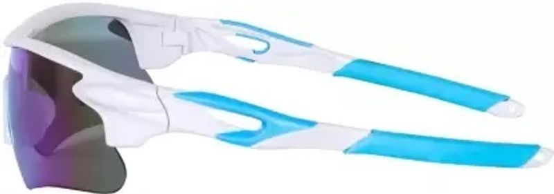 Bingo Sports Goggle Mirrored UV Protection For Men-Women, Riding, Cycling, Running, (White, Blue) - Image 5