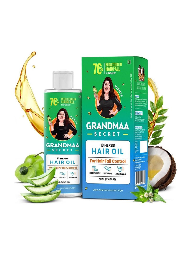 NIDHI'S GRANDMAA SECRET 13 Herbs Hair Oil 200ml - Image 5