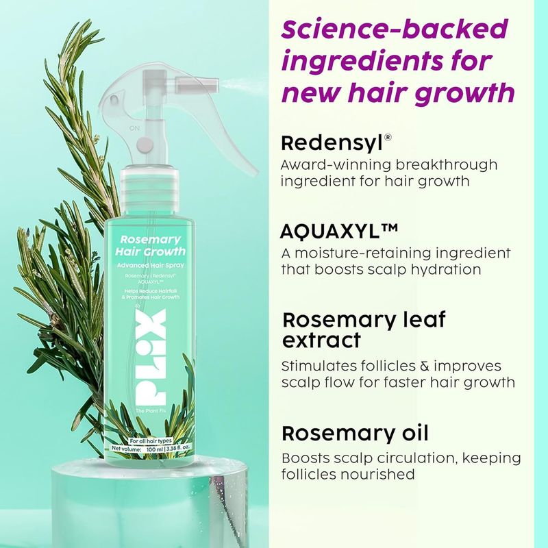 The Plant Fix Plix Rosemary Water Hair Spray Avanced Styler Spray With Growth Hair Styler (100 ml) - Image 6