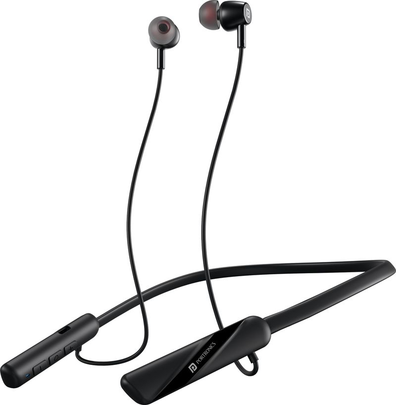 Portronics Harmonics Z10 Bluetooth Earphones, Black - Image 5
