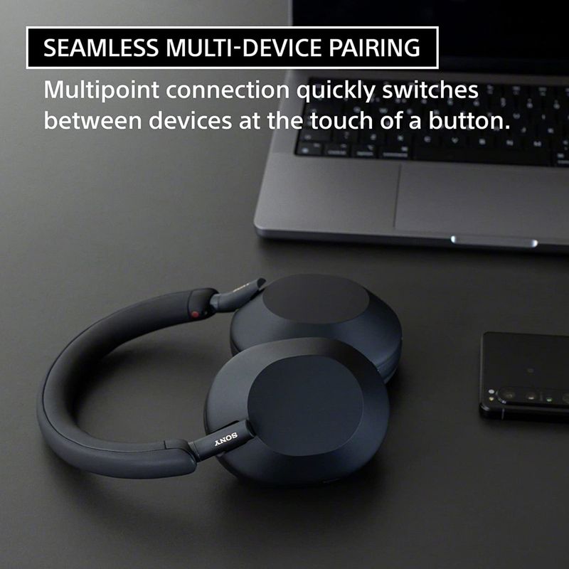 SONY WH-1000XM5 Wireless Noise Cancellation with AI Noise Reduction Bluetooth Headset (Black, On the Ear) - Image 8