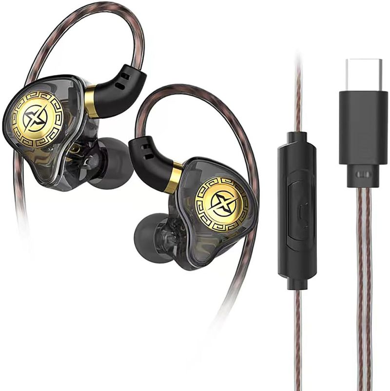 Muvit Wired Headphones, Type C Earphone, High-Fidelity Sound, -Isolating with Mic Wired Headset (Black, In the Ear) - Image 3