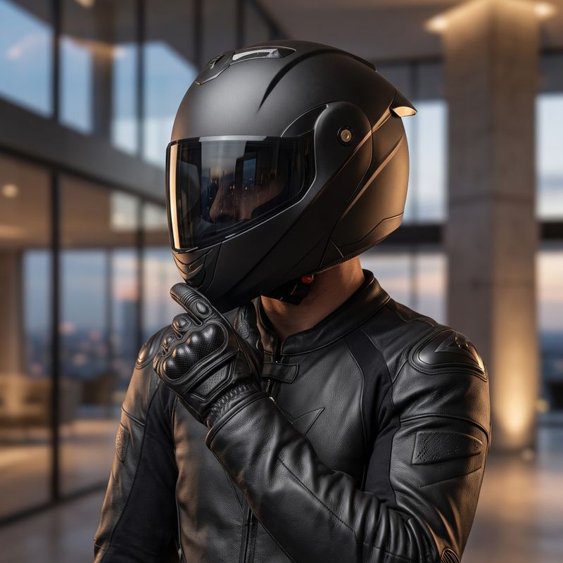Samrat Modular Flip-Up Bike Helmet Matt Black - Image 8